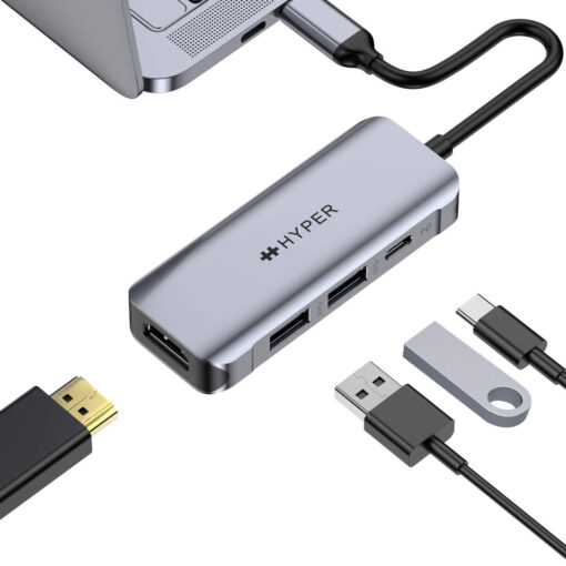 Cong Chuyen Hyperdrive Hdmi 4k60hz 4 In 1 Usb C Hub Hd41 4